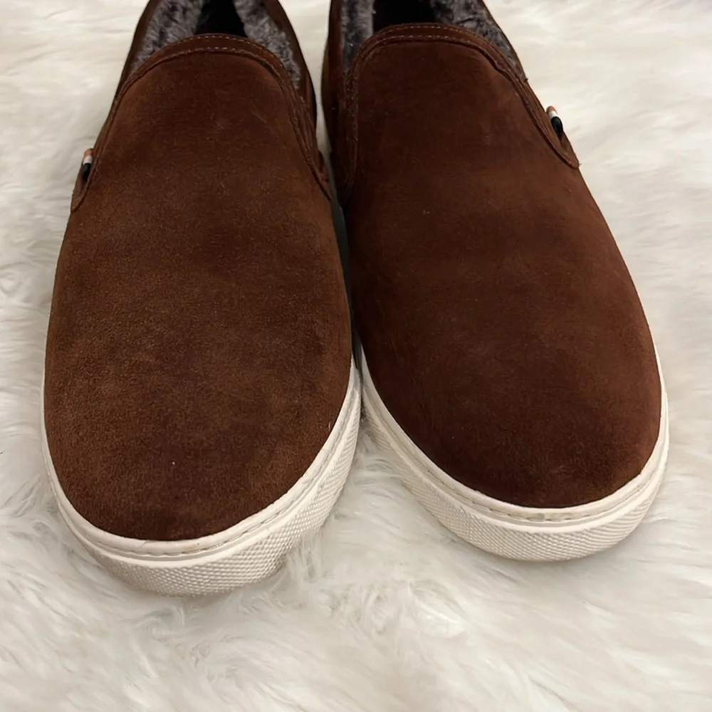 Allen Edmonds Courtside Slip-on Sneaker Brown Suede Men Size 10.5